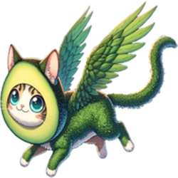 Flying Avocado Cat
