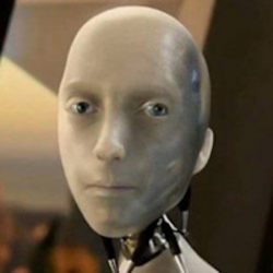 Staring robot